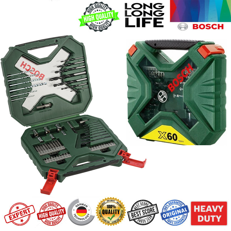 مته و سرپیچ گوشتی بوش مدل X line 60 - 2607010611 مجموعه 60 عددی