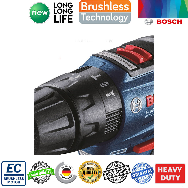 دریل شارژی چکشی بوش مدل GSB 12V-30 Brushless + Extra