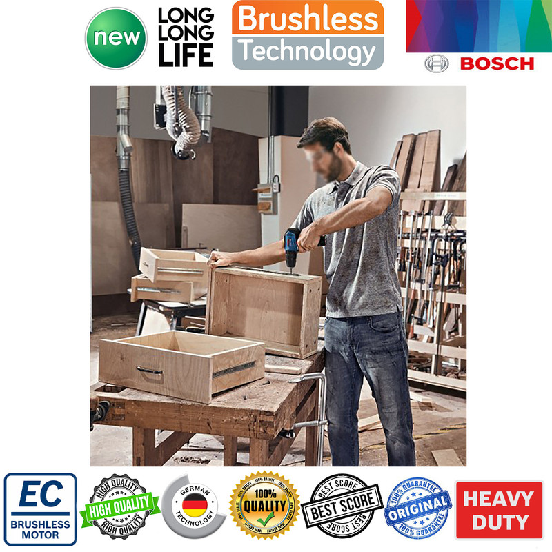 دریل شارژی چکشی بوش مدل GSB 12V-30 Brushless + Extra