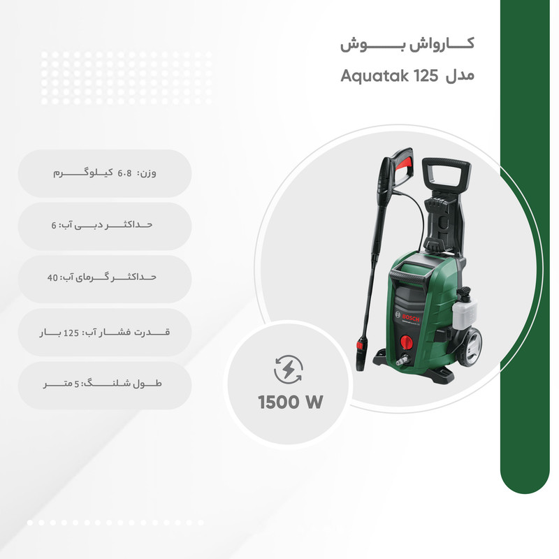 کارواش بوش مدل Aquatak 125