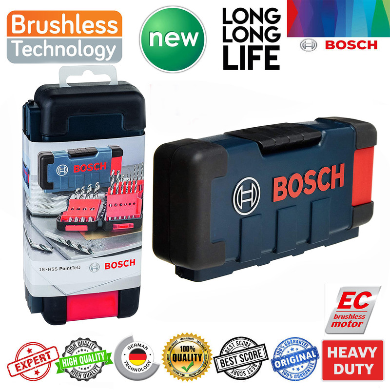 دریل شارژی چکشی بوش مدل GSB 18V-50 EC Motor + 3 Extra