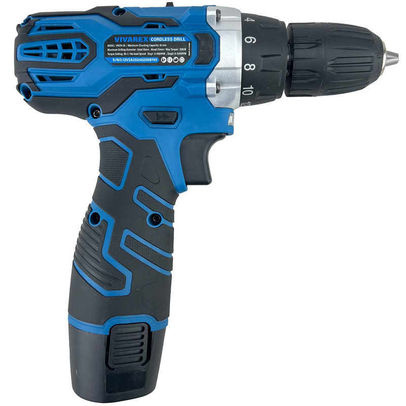 دریل پیچ گوشتی شارژی ویوارکس مدل VR12V-2A-BLUE مجموعه 28 عددی