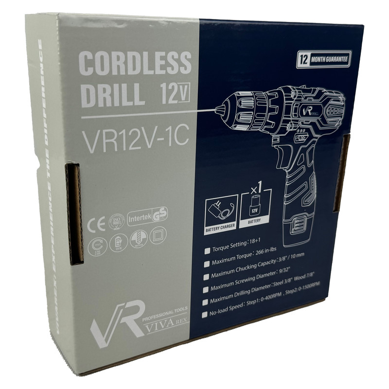 پیچ گوشتی شارژری تک باتری ویوارکس مدل VR12V-1C کد 1