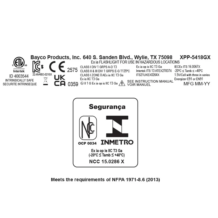 چراغ قوه ضد انفجار نایت استیک مدل night stick XPR-5418GX-K01