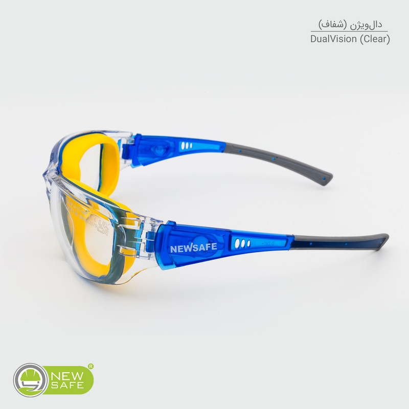 عینک ایمنی نیوسیف مدل دو حالته Dualvision با قابلیت تبدیل به مینی گاگل
