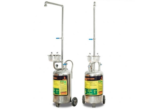 دوش و چشم شوی قابل حمل تمام استیل (SS304-68L-PSH)