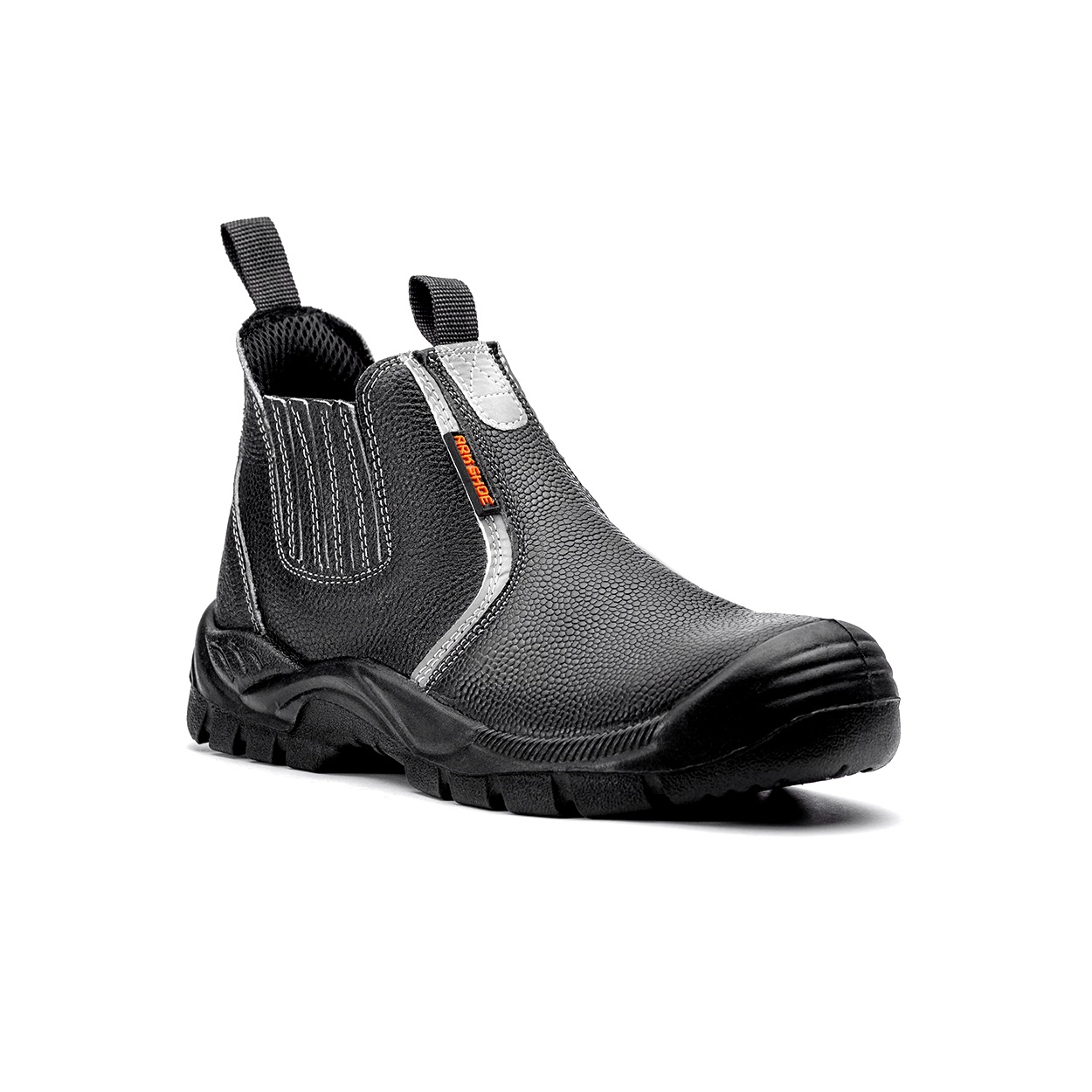 پوتین ایمنی ارک مدل اپنکا تاپ چرم PU-Rubber