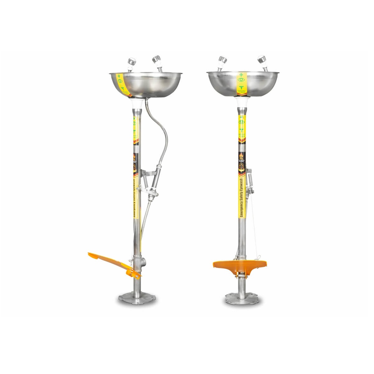 چشم شوی ایمنی پدالی پایه‌دار استنلس استیل (SS316-G40E/F)