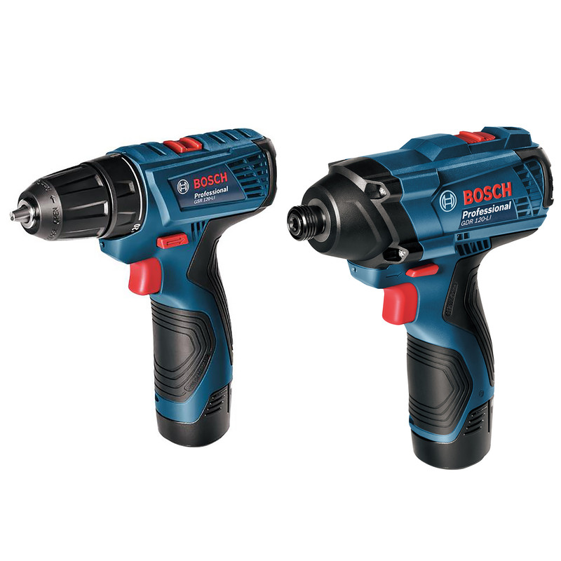 دریل پیچ گوشتی شارژی بوش مدل GDR 120 Li + GSR 120 Li مجموعه دو عددی