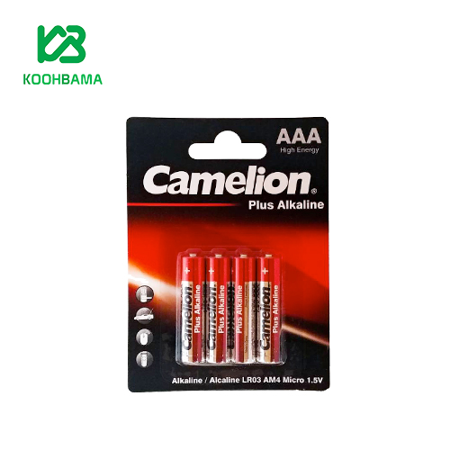 باتری نیم قلمی کملیون مدل Plus Alkaline بسته 4 عددی