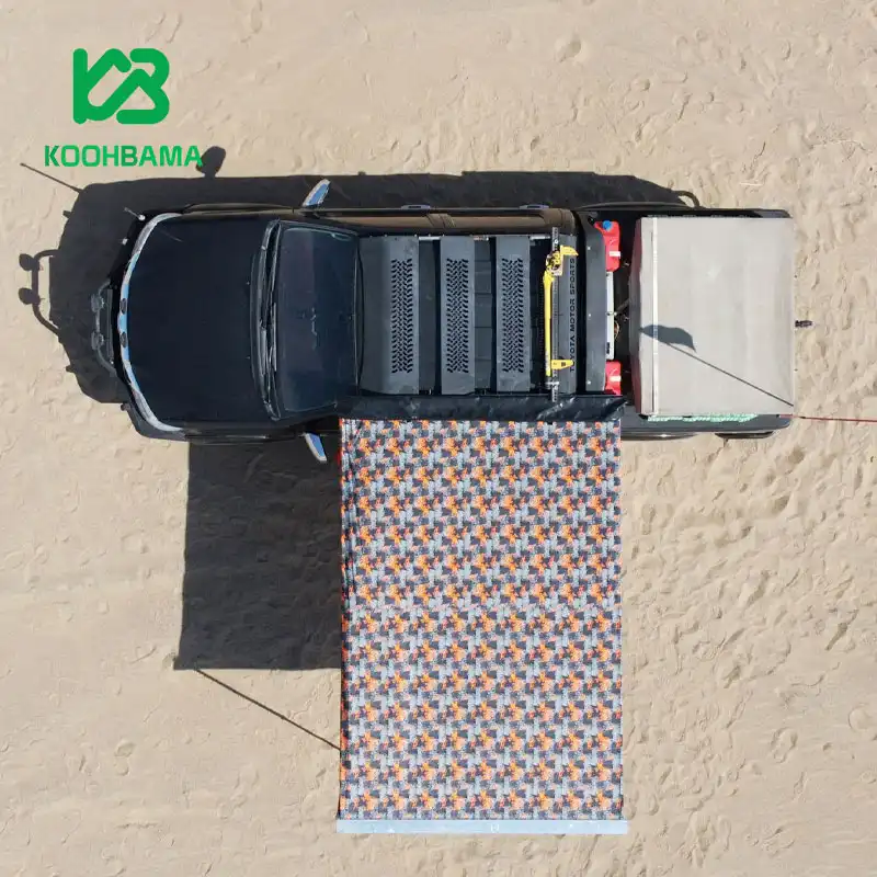سایبان کمپینگ بغل خودرو مجیکمپ طرح ARB چراغ دار