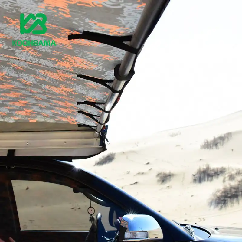 سایبان کمپینگ بغل خودرو مجیکمپ طرح ARB چراغ دار