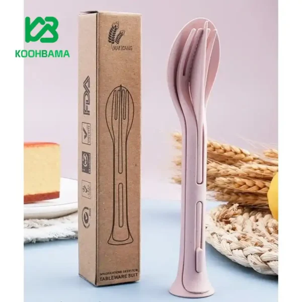 ست قاشق چنگال گیاهی استوانه ای مدل MZ-1105