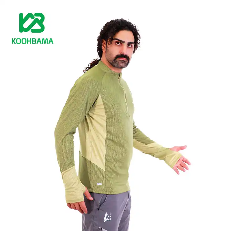 بلوز نیم زیپ هیمالیا فینگردار مدل CM86