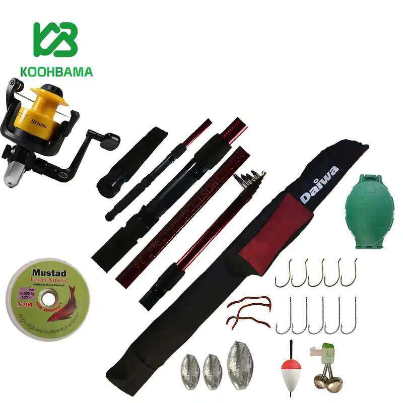 ست ماهیگیری همه کاره با چوب ماهیگیری تلسکوپی گاست و چرخ HI3000