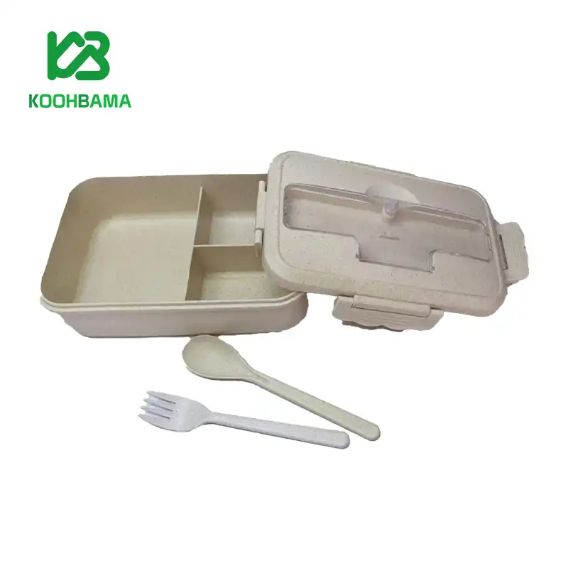 لانچ باکس و ظرف غذا گیاهی سه بخشی