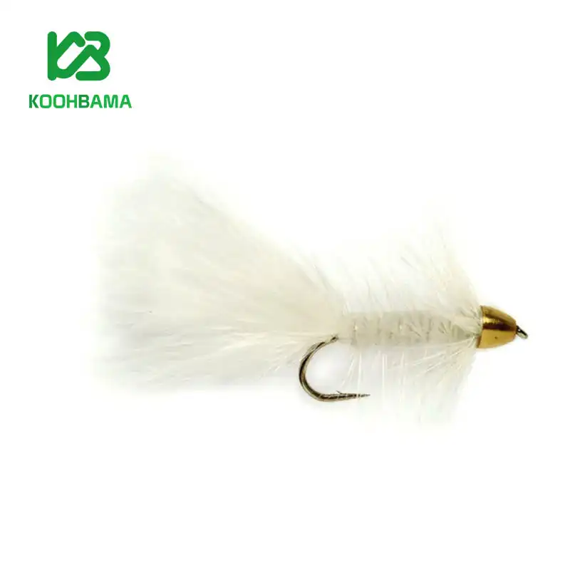 پشه فلای وولی باگر سفید CONE HEAD WOOLY BUGGER WHITE